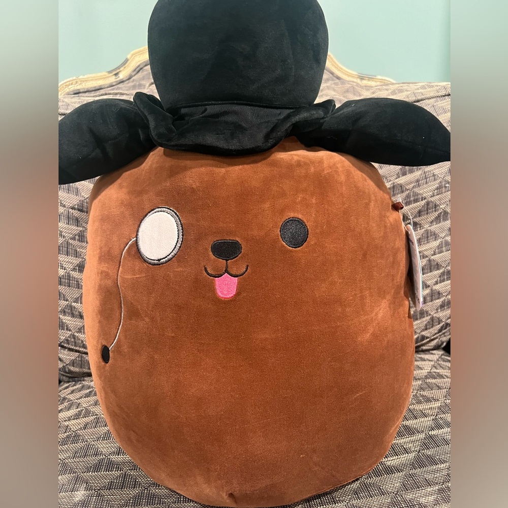 Sir Woofington 16” BNWT Squishmallow Dog w/ monocle